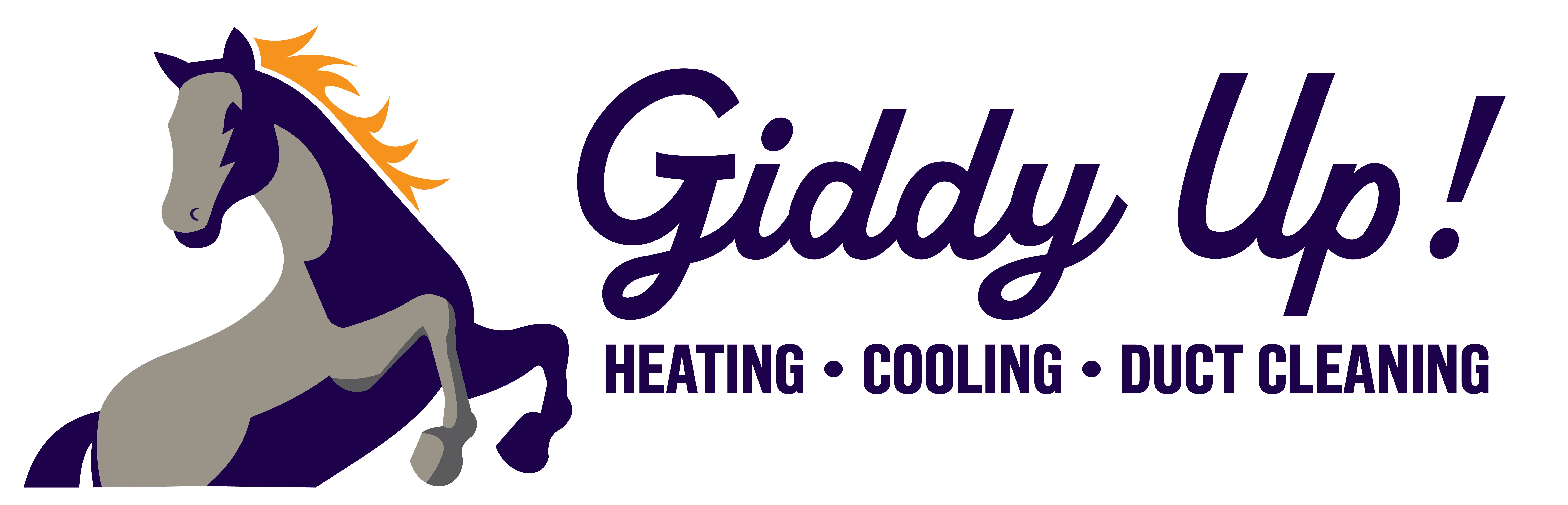 Giddy Up Heating Cooling Crawlspace Logo